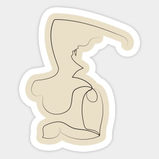 Leaning woman Sticker